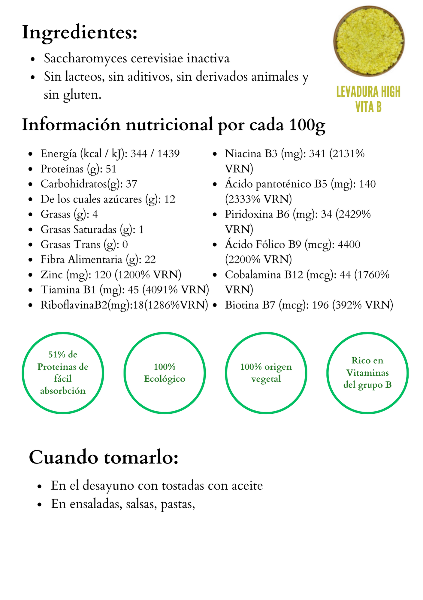 Levadura Nutricional High Vita B Green Tahr